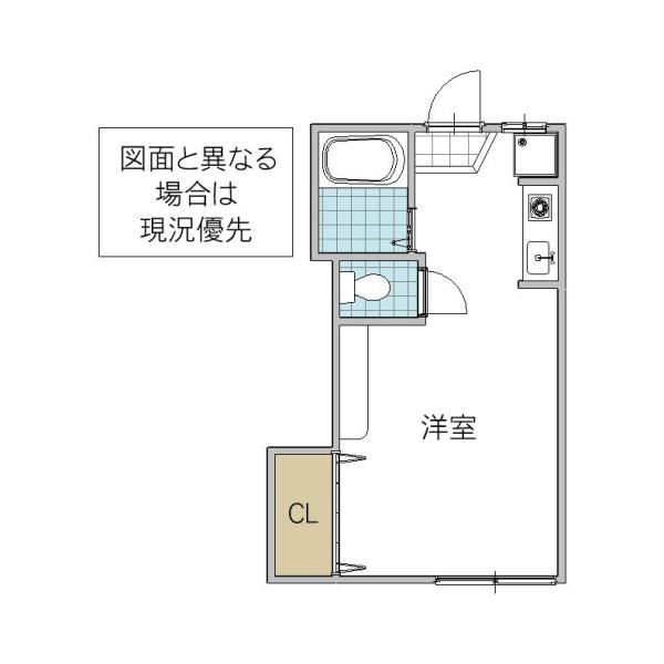 川崎第2ハイツ(ワンルーム/1階)の間取り写真