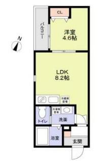 CRASTINE金町2丁目(1LDK/3階)の間取り写真