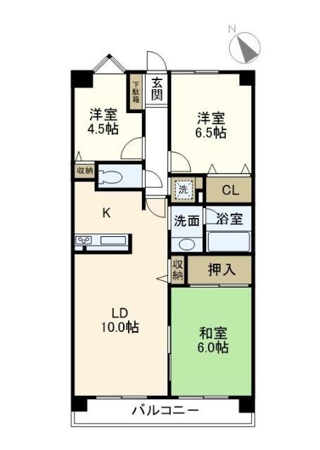 モアステージ戸塚(3LDK/3階)の間取り写真