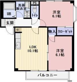 PASCAペスカ(2LDK/1階)の間取り写真