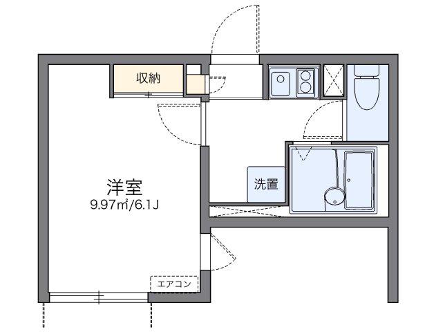 レオネクスト川端III(1K/1階)の間取り写真