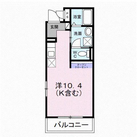 ティアラ ハピネス(ワンルーム/1階)の間取り写真