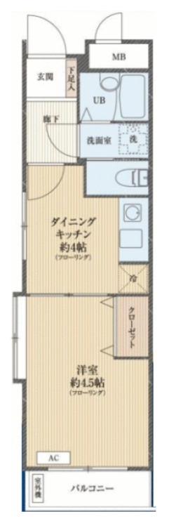 メイゾン小竹向原(1K/2階)の間取り写真