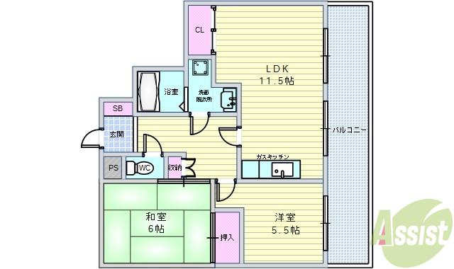 コート・ドゥ・ゼフィーロ(2LDK/3階)の間取り写真