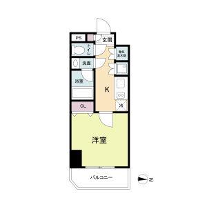CITYSPIRE平野(1K/5階)の間取り写真