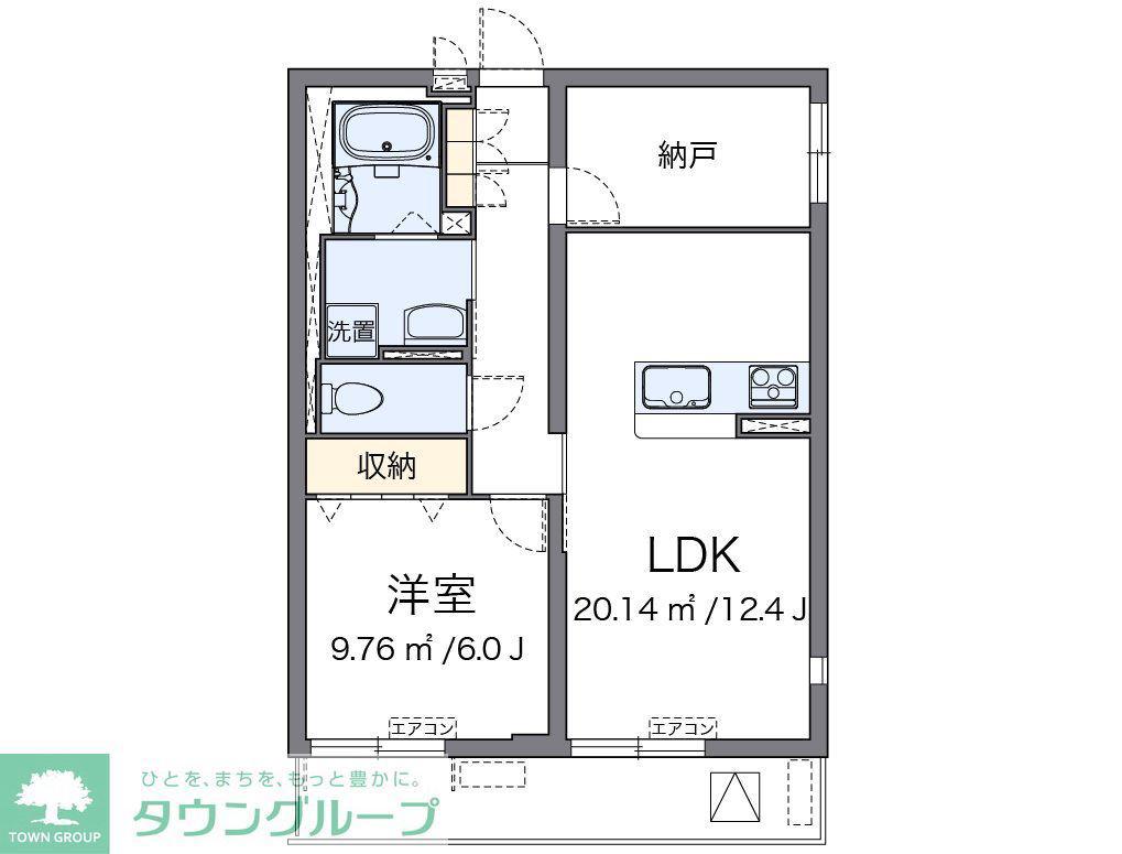 ミランダエレガンス(1LDK/3階)の間取り写真
