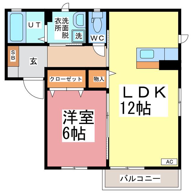 グランファーレ開発(1LDK/2階)の間取り写真
