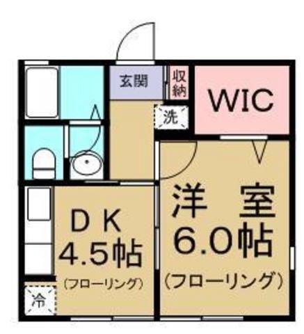 ジュネスシノダ(1K/2階)の間取り写真