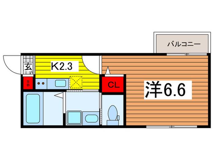ALBA大和田 ノース(1K/3階)の間取り写真