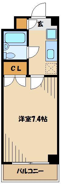 ナルセ33ハイム(1K/4階)の間取り写真