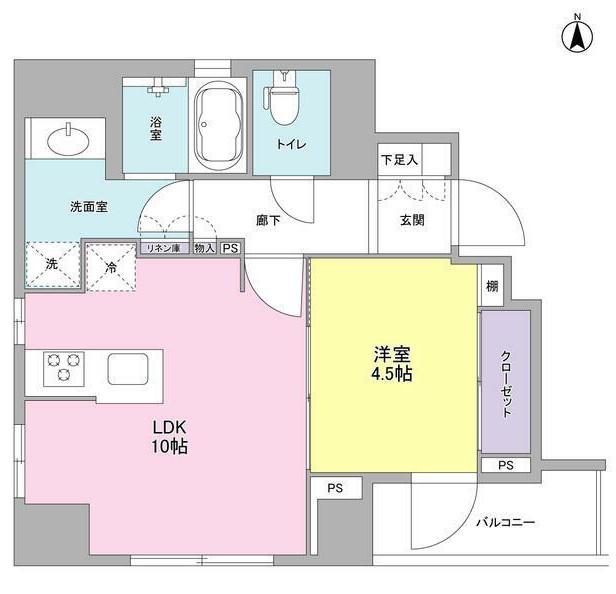 LUCULIA COURT(1LDK/2階)の間取り写真