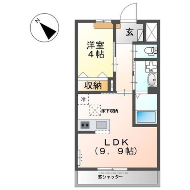 ル・パラディ(1LDK/2階)の間取り写真