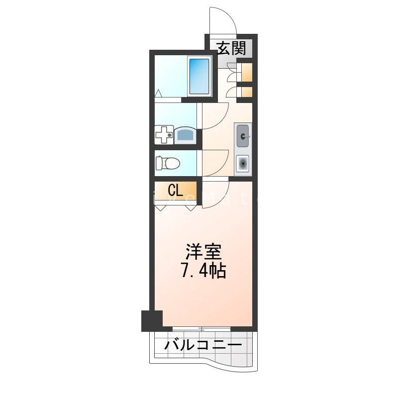 神戸アスタカレッジハイツ(1K/10階)の間取り写真