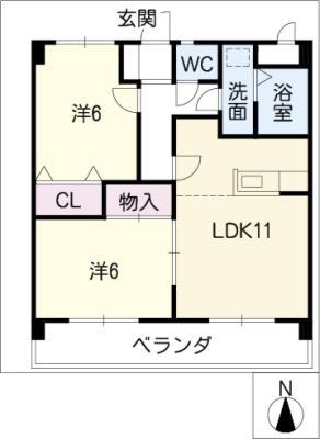 PLEIN SOLEIL(2LDK/3階)の間取り写真