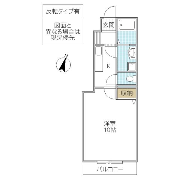 FAVEUR(1K/1階)の間取り写真