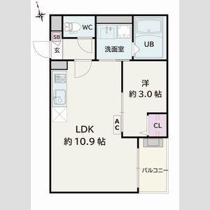 JACK SHINMEI II(1LDK/1階)の間取り写真