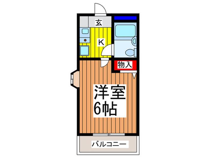 スペースワコー(1K/1階)の間取り写真