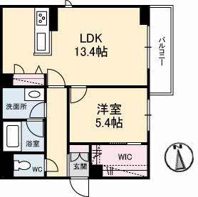シャーメゾンプレシャス(1LDK/2階)の間取り写真