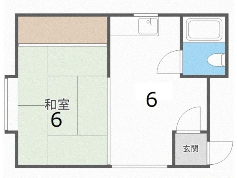 パークハイツTEINE(1DK/2階)の間取り写真