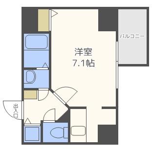 S-RESIDENCE難波BRILLER(ワンルーム/5階)の間取り写真