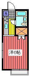 エスポワール(1K/2階)の間取り写真