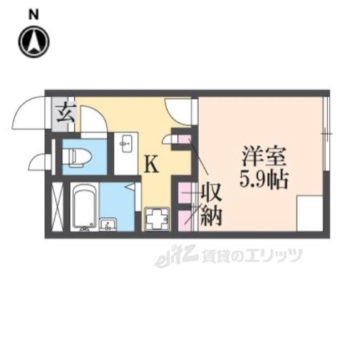 レオパレスCHUTTI(1K/1階)の間取り写真