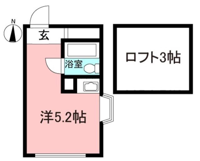メゾン八坂(ワンルーム/1階)の間取り写真