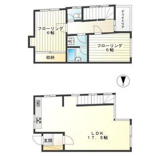 カーサトリーゴ(2LDK/2階)の間取り写真