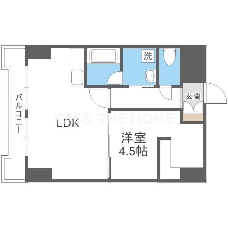 パークモダン新大阪(1LDK/3階)の間取り写真