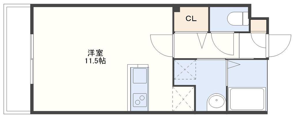 ソレイユ南長崎(ワンルーム/1階)の間取り写真