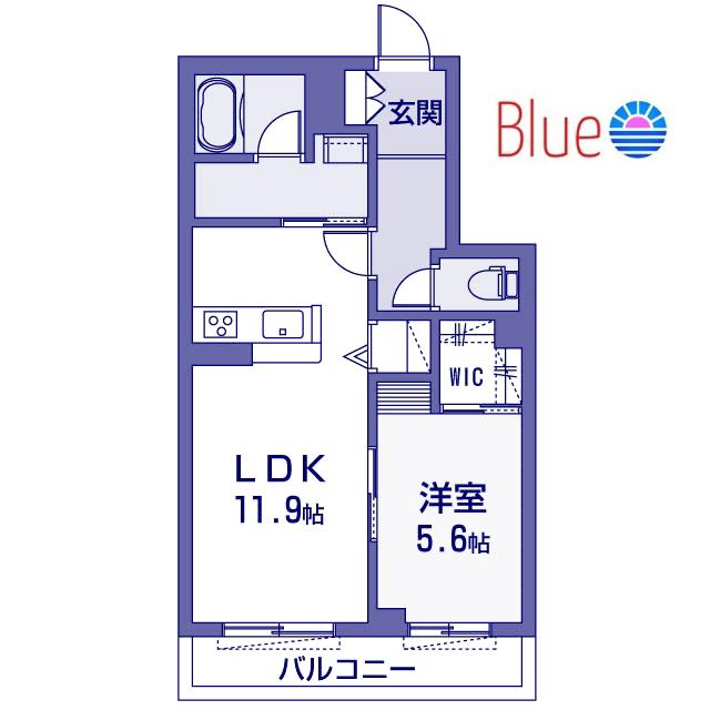 エムリエート(1LDK/3階)の間取り写真