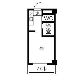 センチュリーヴィレッジ(ワンルーム/4階)の間取り写真