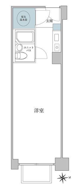 朝日虎ノ門マンション(ワンルーム/5階)の間取り写真