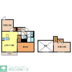 カラコレス(2LDK/1階)の間取り写真