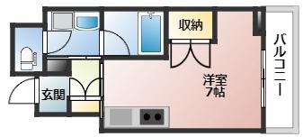 TM ALMEZビル(ワンルーム/5階)の間取り写真