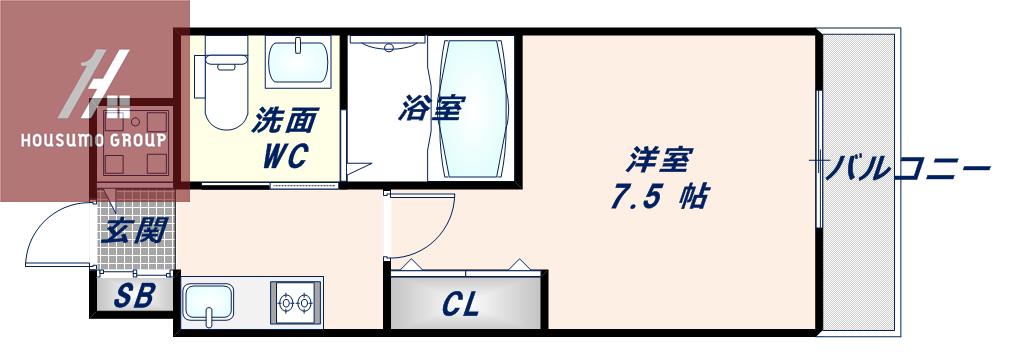 CITY PAL TAJIMA イースト(1K/1階)の間取り写真