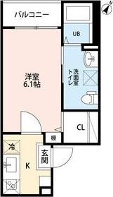 T.A 柵下町2丁目(1K/3階)の間取り写真