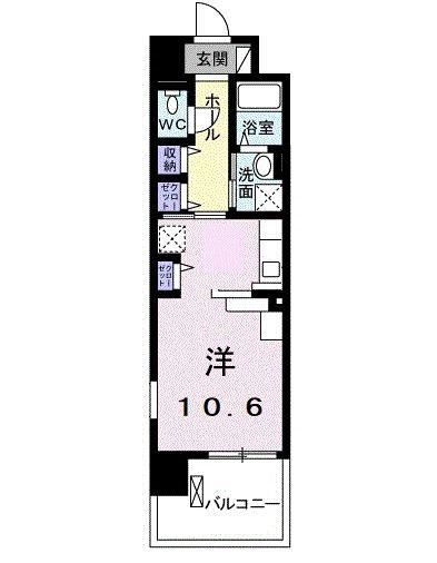 パールヒルズ五月町(ワンルーム/1階)の間取り写真