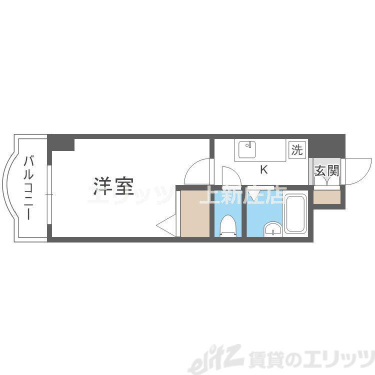 ノルデンハイム小松(1K/5階)の間取り写真