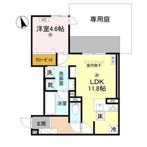 メゾンルル赤川(1LDK/3階)の間取り写真