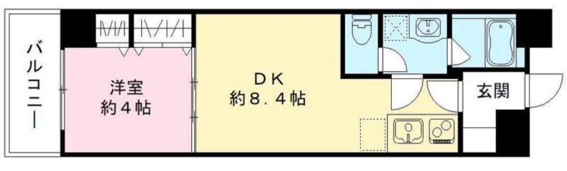 LUVIAS堺(1LDK/8階)の間取り写真