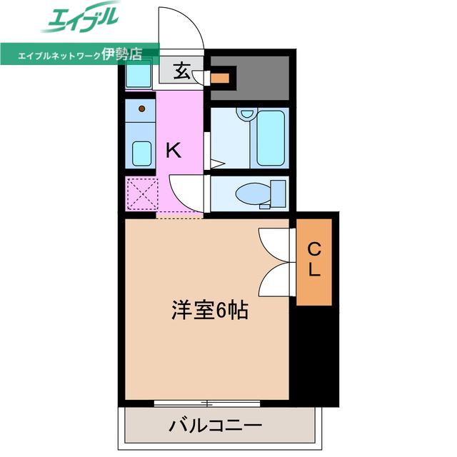 エステートピア岩渕(1K/1階)の間取り写真