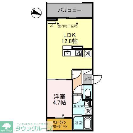 アーバンパイン(1LDK/2階)の間取り写真