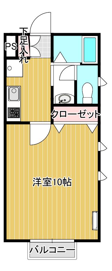 リーベン・たちばな(1K/1階)の間取り写真