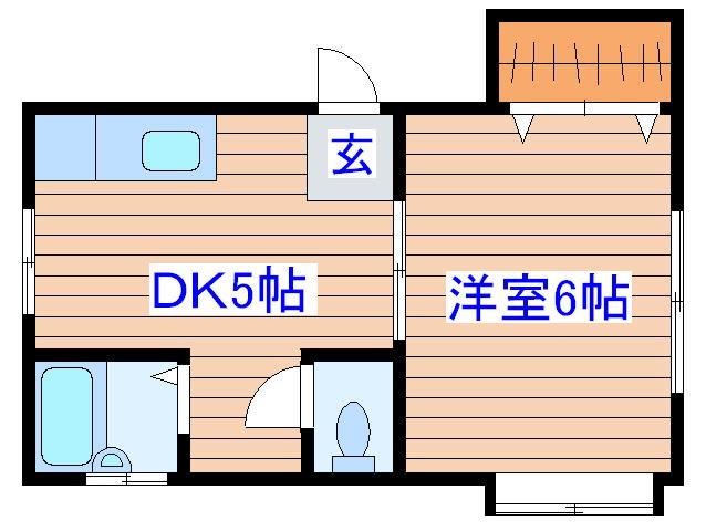 第二白沢コーポ(1DK/1階)の間取り写真