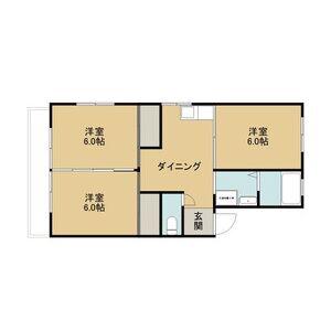 浅井ハイツ(3DK/2階)の間取り写真