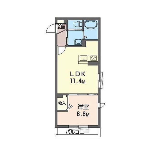 メゾン クレア I(1LDK/1階)の間取り写真