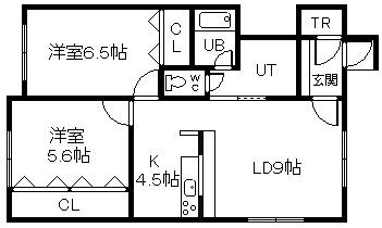 クリヤランスセコーズ(2LDK/1階)の間取り写真