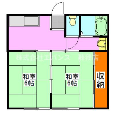 DIVINE大森台(2DK/2階)の間取り写真