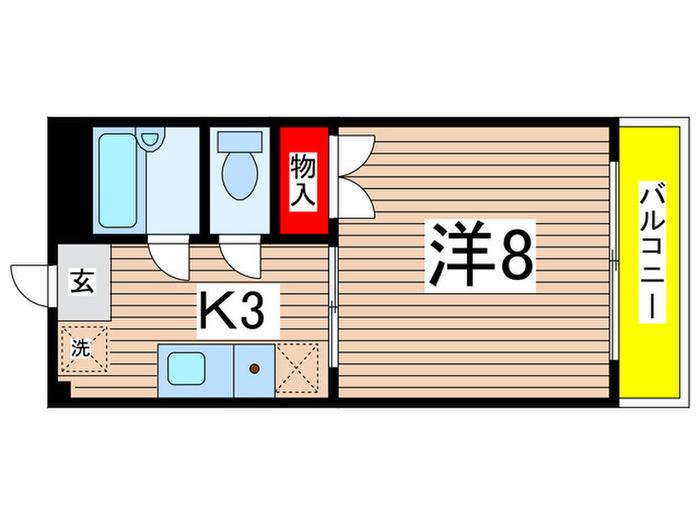 コリーナ前山(1K/2階)の間取り写真